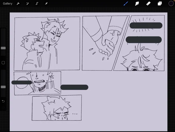 had to block out the words bc.. no spoil but how are my sketches getting cleaner MAN im not gonna want to do lineart🥸 