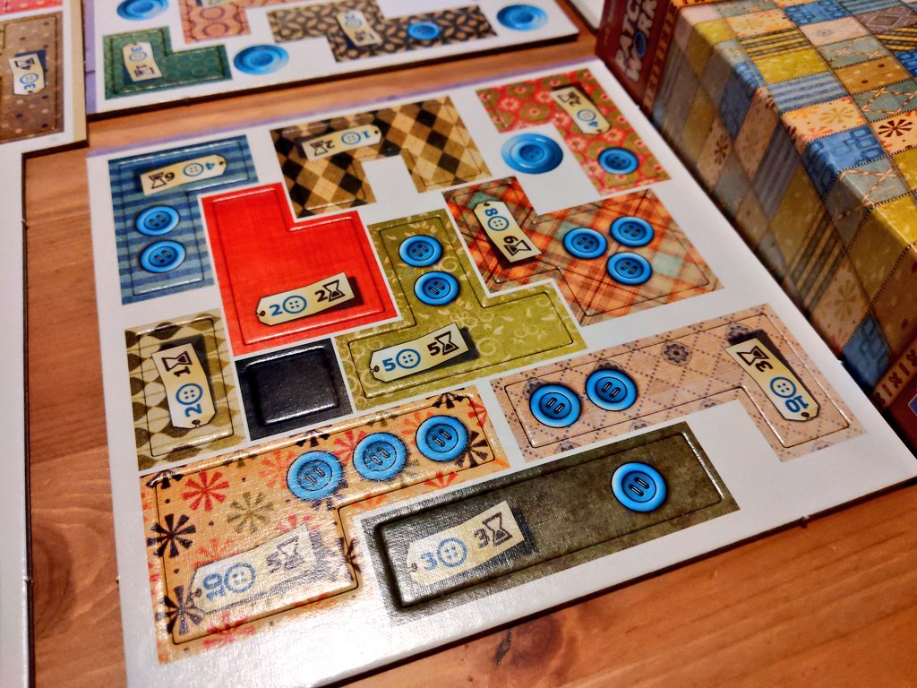 The more unique the pieces, the more difficult the dies, and the more you need. Patchwork needs 5 dies! That's a lot for a basic two-player game. Often, publishers try to create only 2-3 dies per a game. Next time you punch a new game, see if you can figure out how many dies used