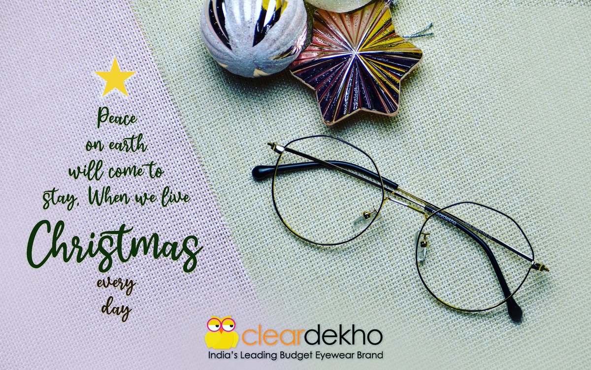 Peace On Earth Will Come To Stay - When We Will Live Christmas Everyday! Complement Your Christmas Outfits With ClearDekho Eyeglasses! Visit Store Today! #christmas #christmasiscoming #merrychristmas🎄 #christmas2020 #eyeglassess #sunglasses👓 #eyewearstyle #TrendingNow
