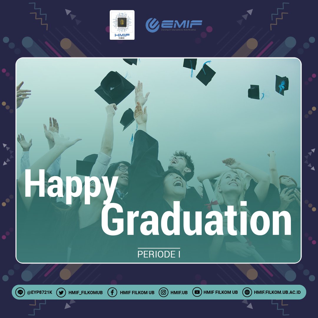HMIF_FilkomUB's tweet photo. [CONGRATULATION GRADUATES!]
⁣
Hai Informatika!
⁣
Kami ucapkan selamat untuk kelulusan kakak - kakak Informatika! Sukses selalu untuk kedepannya😉
⁣
Biro Komunikasi dan Informasi
Eksekutif Mahasiswa Informatika UB 2020
Kabinet Rumah
#RumahBersama
#SatuPaduInformatika https://t.co/F6aTbeVyLb