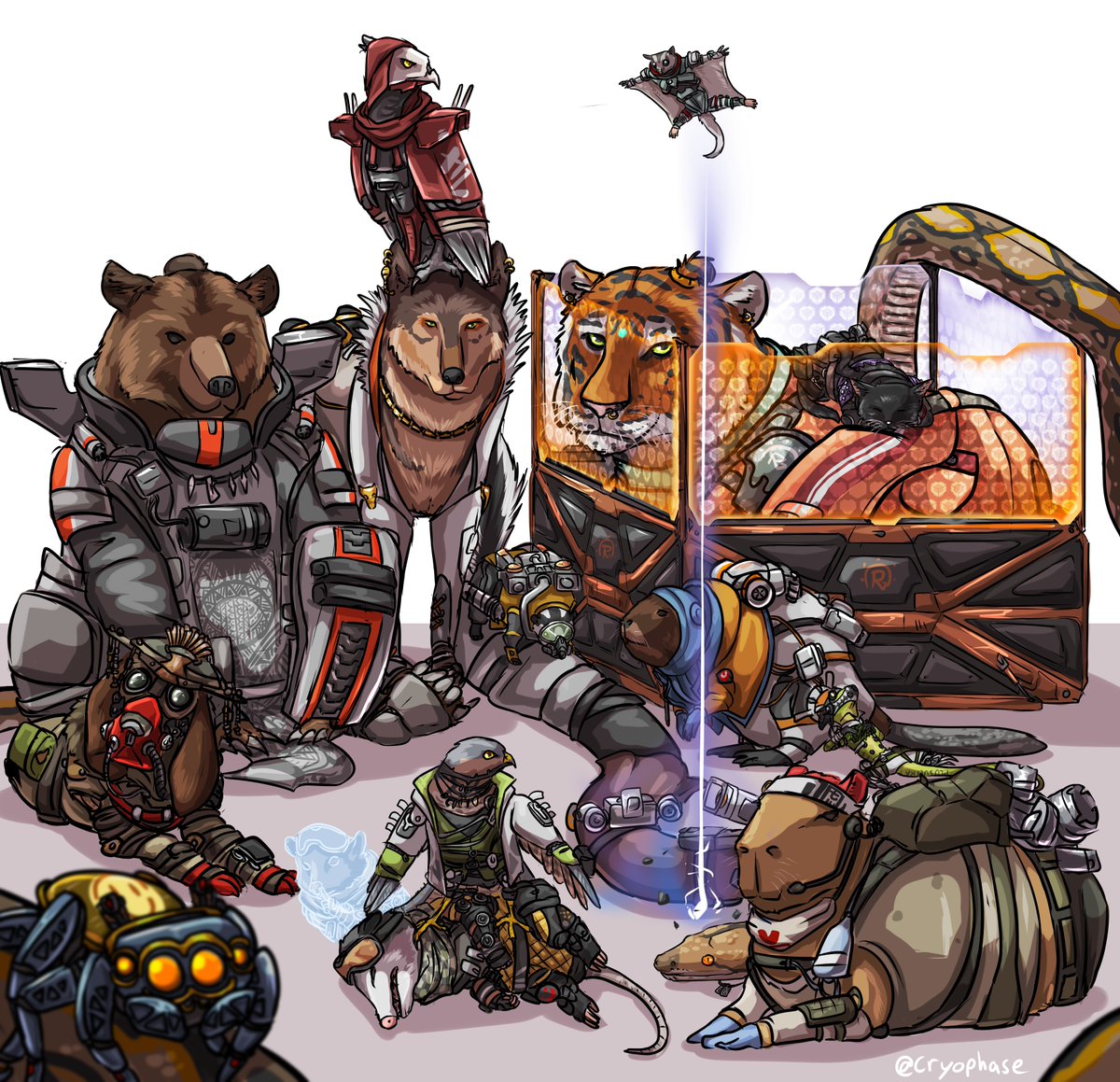 RT @apex_intel: Apex predators, such a cool fan art! 

Credit U/Cryophase
#ApexLegends https://t.co/eIK9hZXL9R