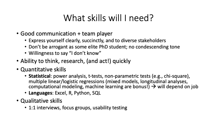 I think we often get so fixated on the quant side, we forget the importance of good communication. Ofc, quant skills are highly valued, but I'd bet for many roles, they care more about how you handle interpersonal conflict vs. if you used LOOVC or WAIC in your Bayes model.