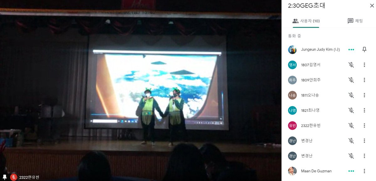 JungeunJudy's tweet photo. #gegAPAC connect continues. #Busan girls high-school students invited GEG APAC leaders to their virtual showcase of #GoogleEarth project they've worked on all year. @paw @Maan answered some questions and gave inspiring speeches. Thank you. #DigitalEmapthy #Equity @GegProgram https://t.co/H48NiggpPn