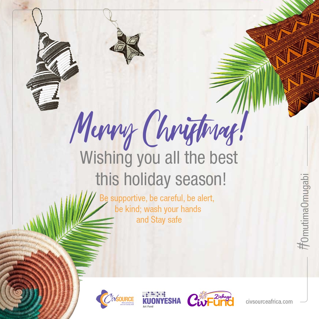 Merry Christmas to all of you, from us, @CivsourceAfrica and @ZishayeCivFund.. Don't forget to be stay safe during this period. 

@JackeeBatanda @Brianwilis @thee_artiste @mayigandre @Utama_Official @UgFeministForum @kwiz_era @SandraNankoma @OpenSpaceUganda @JSsentong @aobo_aobo