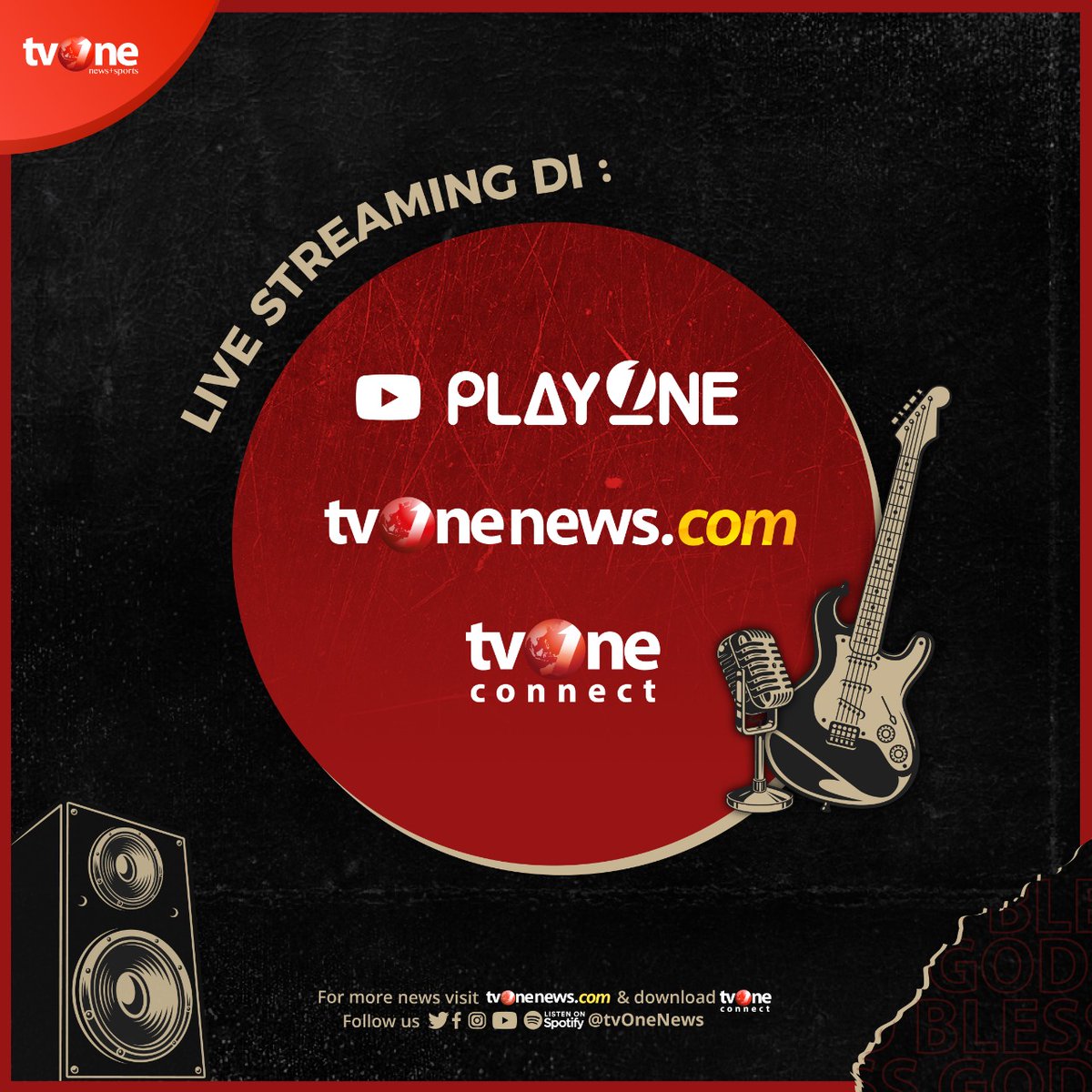 tvOneNews's tweet photo. Minggu ini kita kedatangan bintang tamu spektakuler, God Bless yang akan berkolaborasi bareng Ipang Lazuardi nemenin malam minggu kamu di One Fest! Hari Sabtu, 26 Desember 2020 jam 21.00 WIB hanya di tvOne & live streaming di https://t.co/zNUakPQgiL. #OneFest2020
#OneFestGodBless https://t.co/2bcR3030WV
