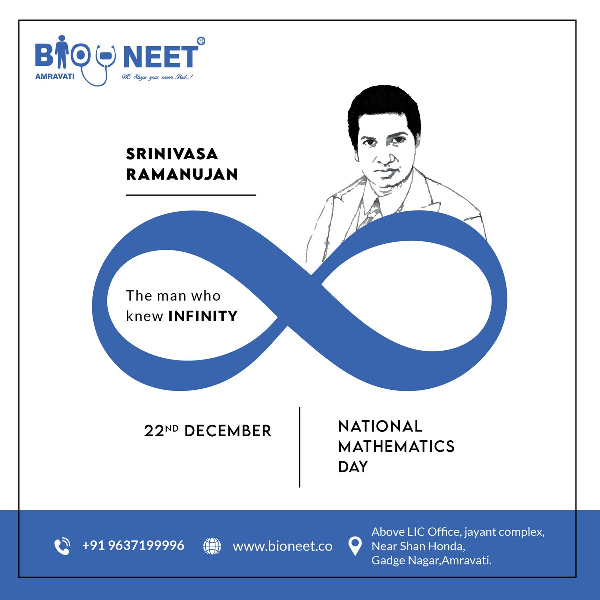 NeetBio's tweet photo. The Best Thing About Mathematics Is That It Is Very Simple Once You Understand It.On this day we are remebering the eminent mathematician Srinivasa Ramanujan ji. Wishing You A Very Happy National Mathematics Day.
.
#mathematics #math #maths #science #mathematician #physics https://t.co/MG2yUgFfom