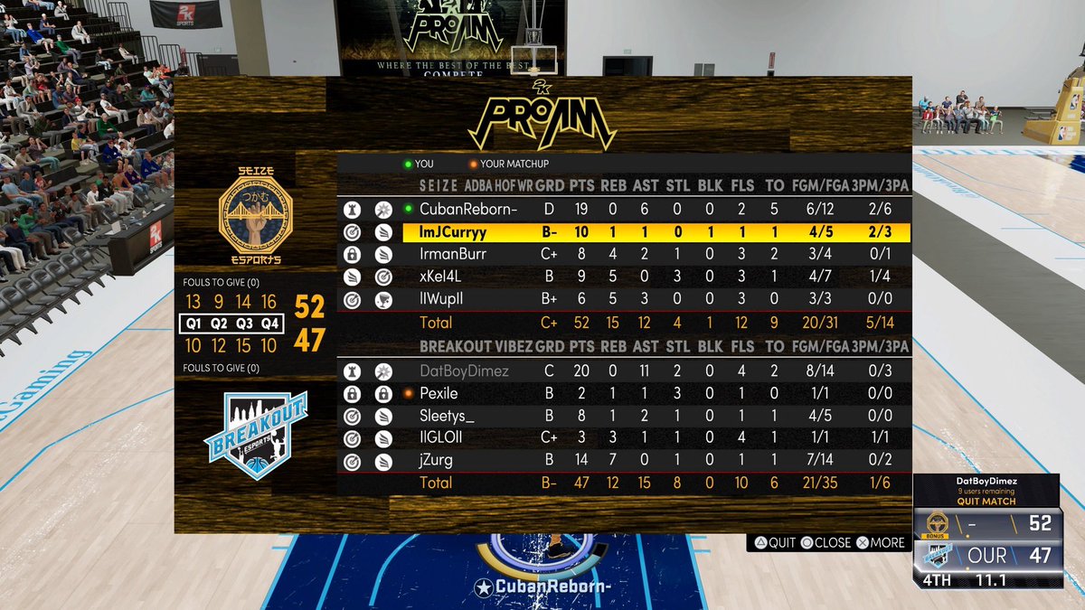 SeizeEsports's tweet photo. Ggs to @BreakouttGaming gaming as we reverse 🧹 to win the @AdbaPro open (2-1) 
PG:@oCubann 
SG:@ImJCurry 
SF:@IrmanBurr 
PF:@xKel4L 
C:@wupzi_ 

@youFamousEnough @RankEm_ @2kCompGames @TPOLeague @TheeJoeVegas @GsTaR____ @llNapll @mattmorg_ @Champ2k_ https://t.co/97NbJ1qNOb