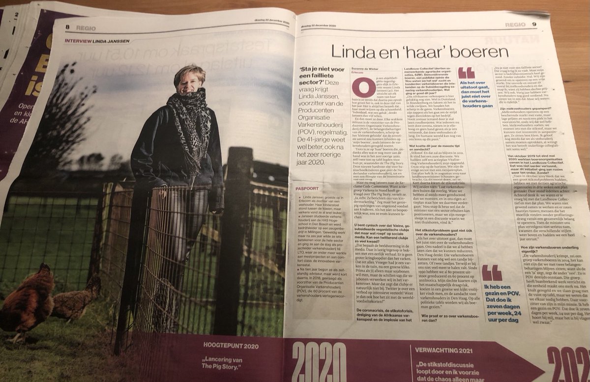 Echt een groot hart voor de varkenshouderij. Topper die Linda. #degelderlander