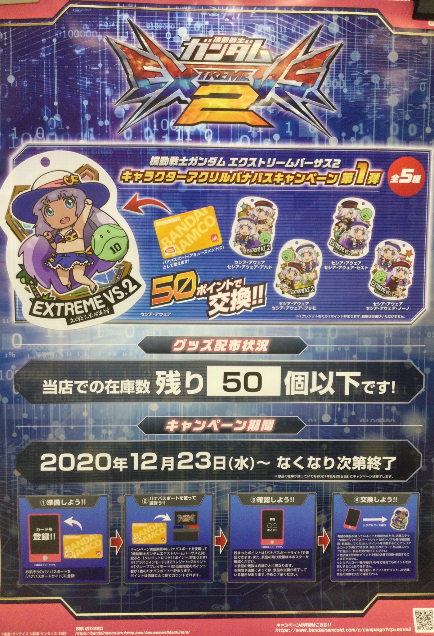 EXVS2 セシアバナパス　アクリルバナパス5種類コンプリートセット GiGO 赤羽 on X: 