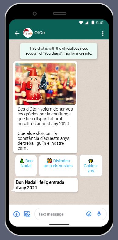 OtGir's tweet photo. 🎅 ❄️ 🎄 Enguany volem desitjar-vos un Bon Nadal i feliç any nou de manera virtual, igual que el 2020. 

Moltes gràcies per la confiança dipositada aquest any d'incertesa i esperem poder treballar junts durant molts anys més. https://t.co/ju5dJ4tosQ