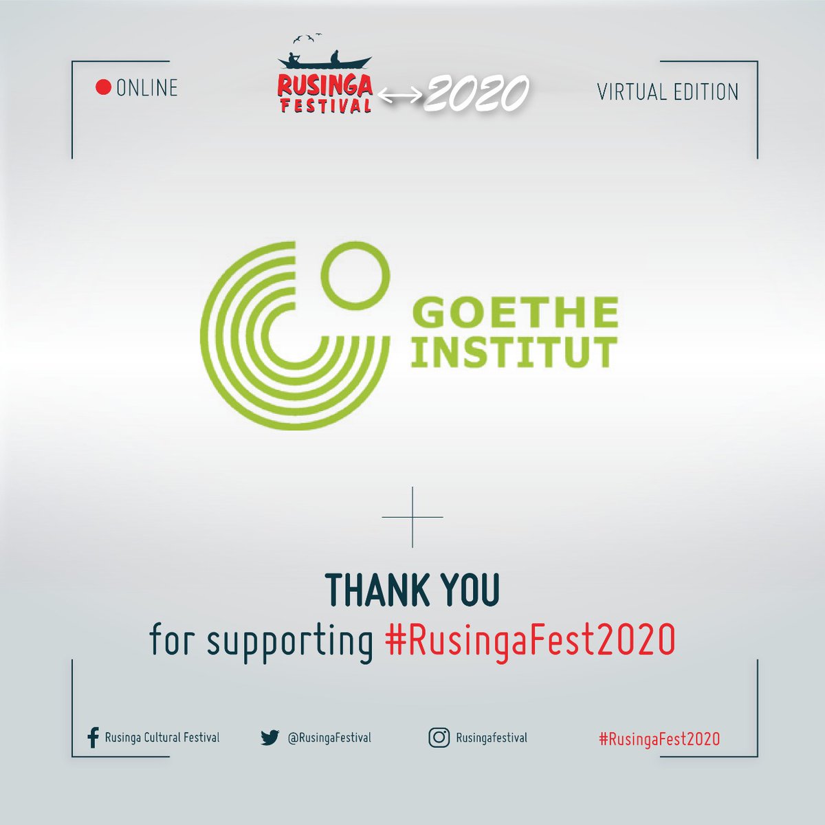 RusingaFestival's tweet photo. Goethe Institut have been our greatest supporters in our literary campaigns in @RusingaIsland! Looking forward to more partnerships as we continue to explore more ways of sharing narratives around books and stories!
#RusingaFest2020 https://t.co/C0LvUZkLpI