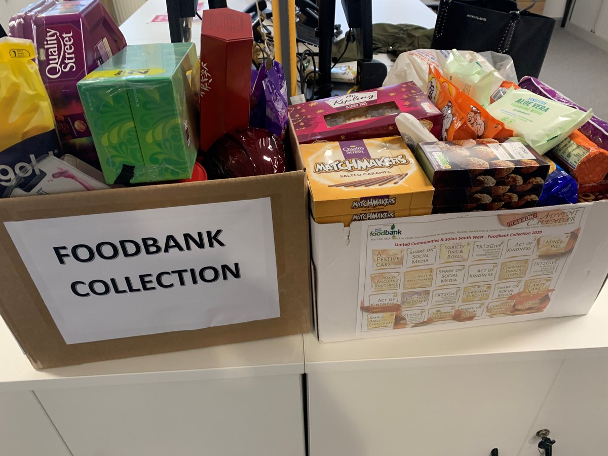 brighterplaces_'s tweet image. Wow😮staff &amp;amp; Board members here &amp;amp; @SolonSWHA gave generously to this bumper collection🍽 for one of our local Foodbanks, Ebenezer Church, Horfield where many of our residents seek support &amp;amp; raised £100+!🙌for them via @NBACBristol Foodbank Collection Advent Calendar initiative.