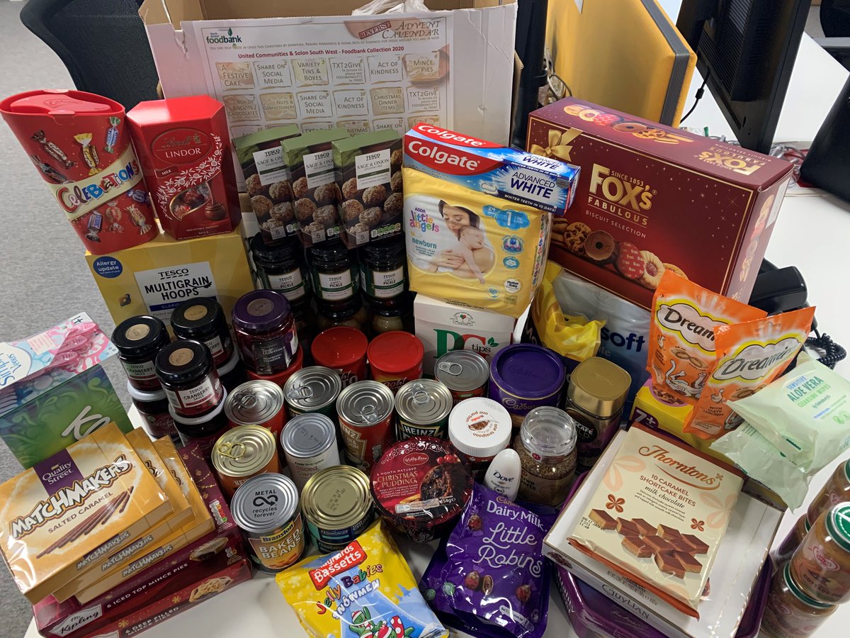 brighterplaces_'s tweet image. Wow😮staff &amp;amp; Board members here &amp;amp; @SolonSWHA gave generously to this bumper collection🍽 for one of our local Foodbanks, Ebenezer Church, Horfield where many of our residents seek support &amp;amp; raised £100+!🙌for them via @NBACBristol Foodbank Collection Advent Calendar initiative.