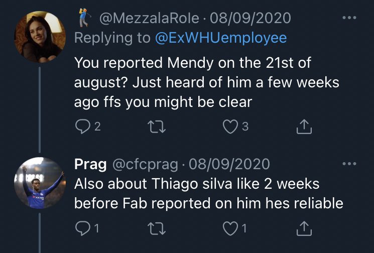 Twitter ITK  @ExWHUemployee has repeatedly said that Rice would never hand in a transfer request as he loves the club so much.However Chelsea fans know that he’s a fraud after he made up a story that Chelsea were interested in Edouard Mendy   #FAKENEWS