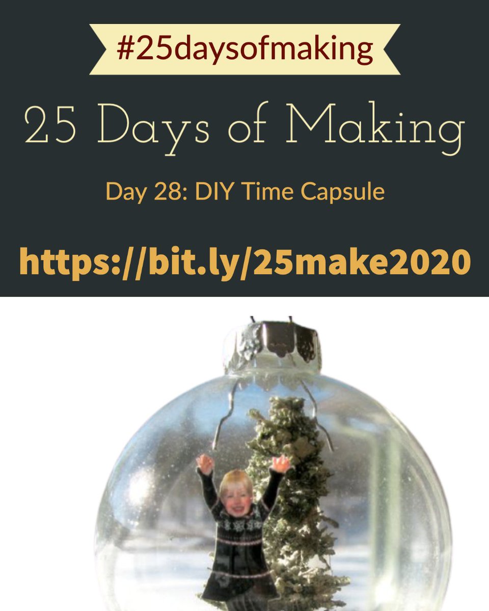 aaronmaureredu's tweet photo. 2020 Edition #25daysofmaking Day 28: DIY TIME CAPSULE GRATITUDE ORNAMENT ACTIVITY https://t.co/yu0DofAsKy
@naomiharm #makered #makerspace #stemed #STEMeducation #iaedchat https://t.co/JeXvcuVzvD