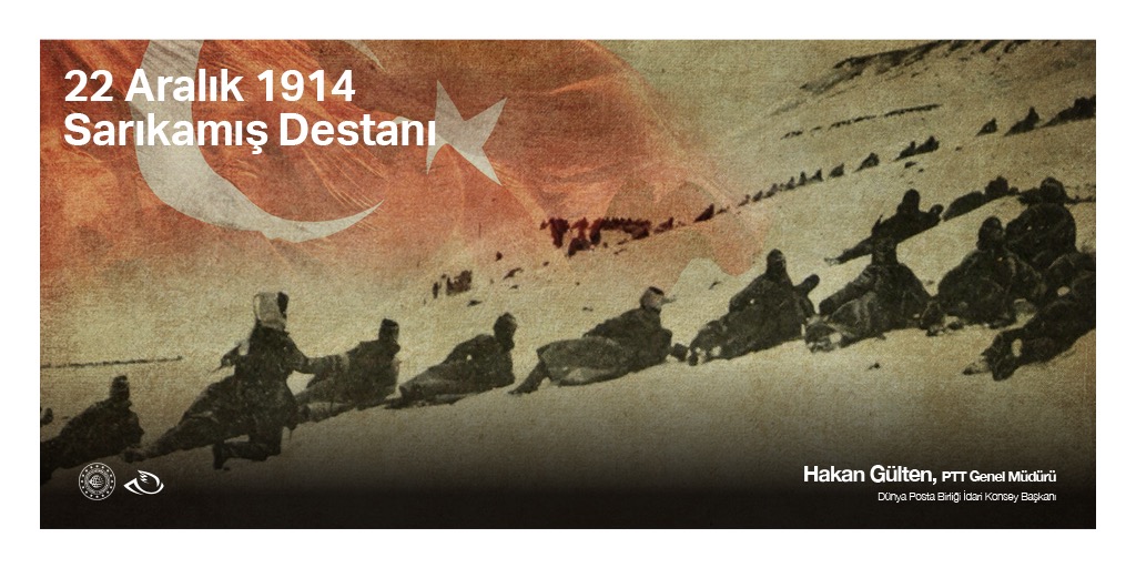 #Sarıkamış Harekâtı’nın 106. yıl dönümünde vatanımızın müdafaası için her türlü zorluğa göğüs geren, kahramanca şehadete yürüyen ecdadımızı rahmet ve minnetle anıyorum.