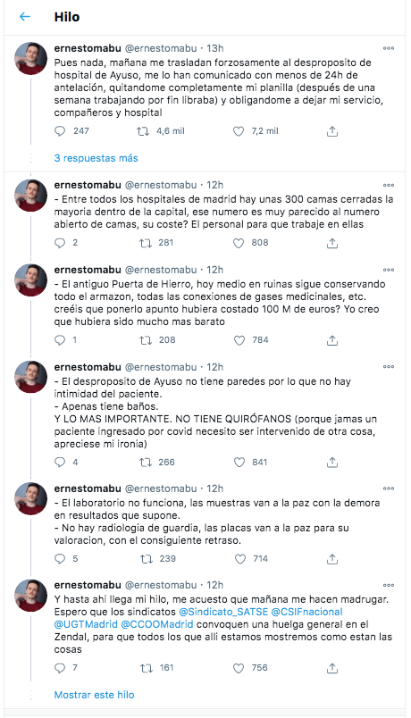 CCOOSanidadMad's tweet photo. Meses advirtiendo #Zendal es un hospital innecesario.
 
🚨No se puede forzar traslado profesionales 
🚨No se puede vaciar otros hospitales
🚨Tenemos ➕ 3.000 camas y estanciaas públicas cerradas en #Madrid.

🔴 Pedimos en el juzgado parar esto @ernestomabu 

👇 No les importa https://t.co/Omx6ks1FBN