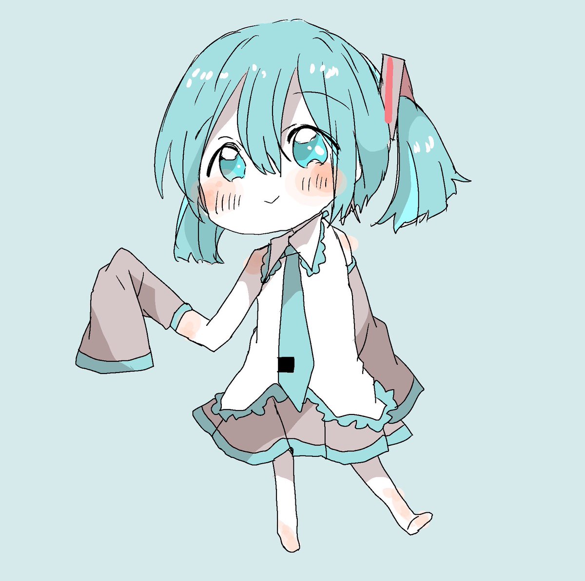 初音ミク 「かわいすぎてもうね https://t.co/Bptji08z9q 」|sakiのイラスト