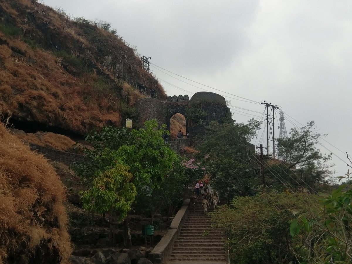 This bit from  @krishashok's  #MasalaLab got me thinking about what I consider are the best onion pakoras or generally the best onion based dish in the world. THE WORLD. And that's the "khekda" bhaji on top of Sinhagad, a gorgeous historic fort near Pune. Last time, I explored why.