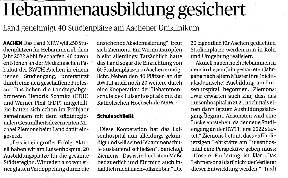 breuer_heiner's tweet photo. Die #Hebammen Ausbildung bleibt in #Aachen! Die #RWTH richtet 40 Studienplätze ein. Das ist ein toller Erfolg für #WernerPfeil und die #FDP in der #StaedteRegion. @Linet_team @fdp_nrw https://t.co/M0Vbckm93U https://t.co/rPvjPROjDd