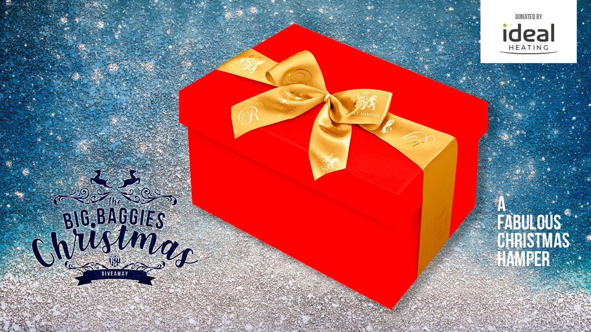 🎄𝗕𝗔𝗚𝗚𝗜𝗘𝗦 𝗖𝗛𝗥𝗜𝗦𝗧𝗠𝗔𝗦 𝗚𝗜𝗩𝗘𝗔𝗪𝗔𝗬🎄

Principal Sponsor Ideal Heating are giving away a Christmas hamper 🎁 Simply RT before 11pm on Tuesday to enter the competition. Winner to be contacted directly.

@IdealBoilers | #WBA