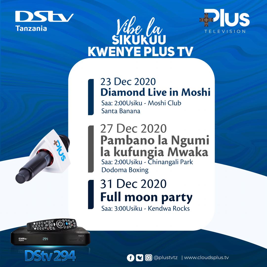 ManenoIzaak's tweet photo. 23 Dec Diamond anakiwasha bonge la show kuelekea Christmass
27 Dec mpambano.wa ngumi
31 Dec Fool Moon Party
Yote haya ndani ya @plustvtz kinachopatikana @DStv_Tz channel 294 kwa kifurushi cha bomba Tsh 19,000 #VibeLaSikukuuNaDSTv #BeLikePlus Moshi tunakuja https://t.co/7P1EZfSKX6