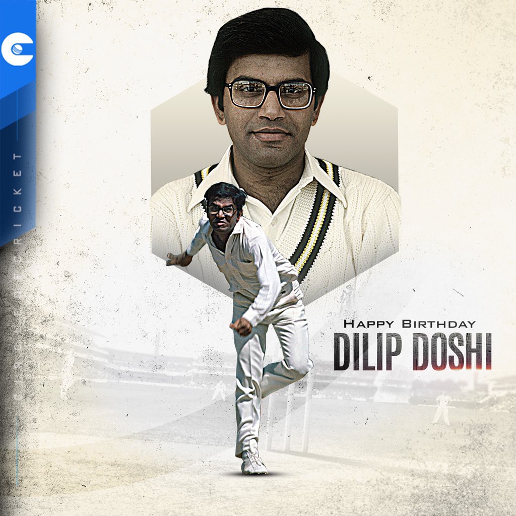 A fine left-arm spinner of his time, with 114 wickets in Test cricket for India.
Happy Birthday, Dilip Doshi 