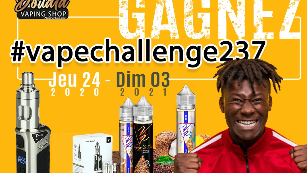 Douala_Vaping's tweet photo. Le jeu est simple, on post vos vidéos bsur nos pages Facebook et Instagram, la personne qui invite le plus de personnes a liker, commenter et partager ces vidéos, gagne ... #easy.

Inscrivez-vous GRATUITEMENT sur 📢WhatsApp: 677110571

#vapechallenge237 https://t.co/GDUN8pi7kg