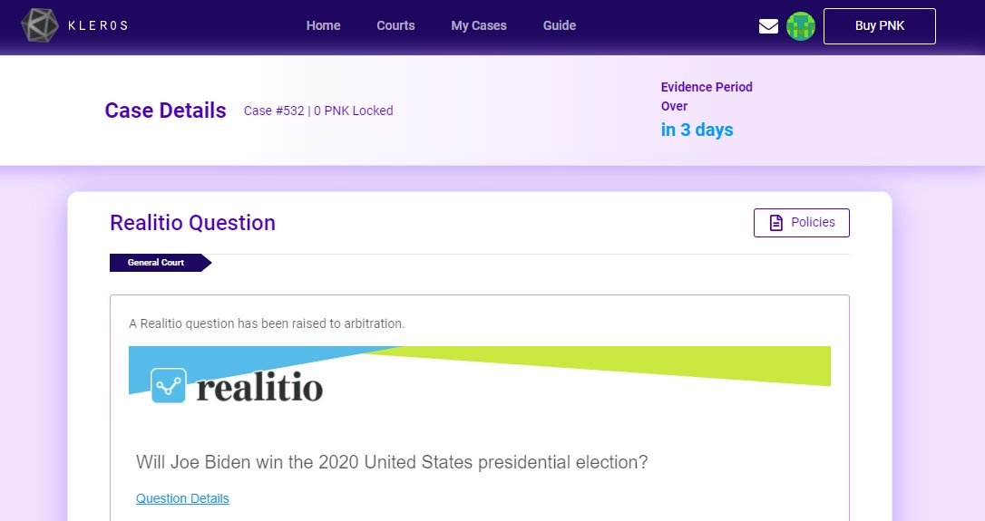(8/X) And they made it, a few hours before the deadline.They applied for arbitration and enabled the creation of  @Kleros_io case n°532 in the General Court. https://court.kleros.io/cases/532&nbsp;