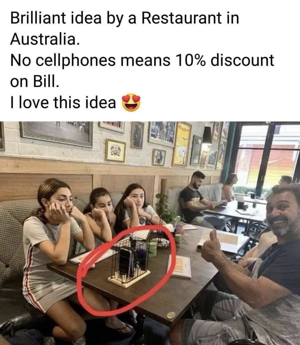 Every parent of a teenager has been there!! This is really clever! Love it and the faces of the kids in the picture 😂😂 Hope some UK restaurants pick this up #innovation #clever #family #communication #mobileban #tuesdaymotivations #tuesdayvibe