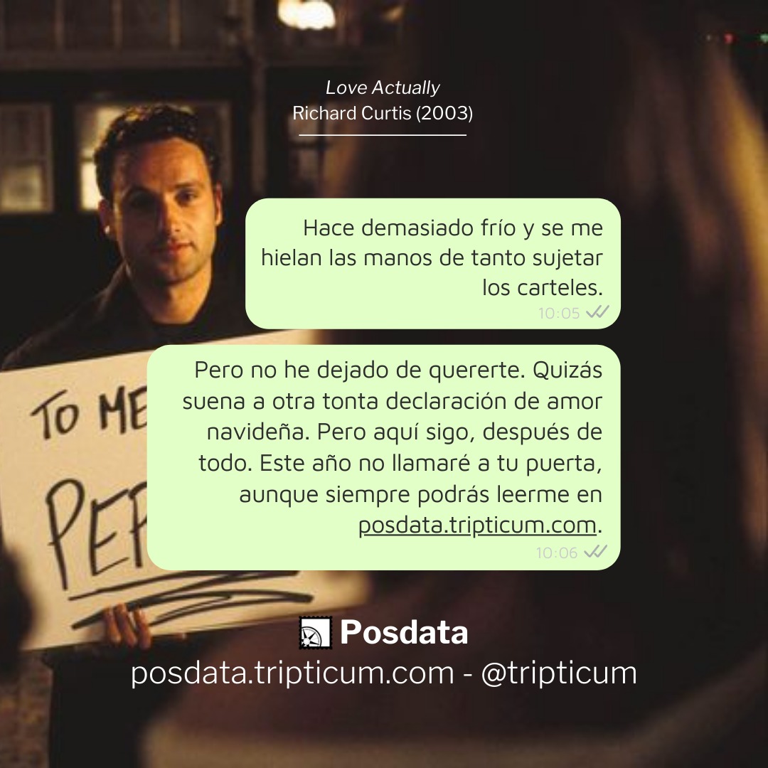 tripticum's tweet photo. #Posdata | Este atípico año tienes otra carta que escribir además de la de los Reyes Magos. Si tienes algo que decir (lo que sea, a quien sea), puedes hacerlo a posdata@tripticum.com. Esta Navidad, no podremos abrazarnos, pero las palabras siempre estarán ahí para compartir amor. https://t.co/Bm9WZUgxbb