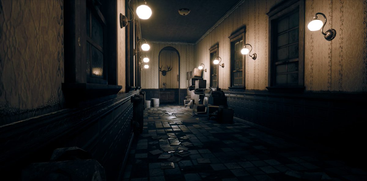 AdriaHernan's tweet image. #DoNotOpen sigue tomando forma y ha quedado un pasillo así de precioso/aterrador. Este videojuego de terror y escape room en VR se acerca con paso firme. ¿Tenéis ganazas de ver más? 😙