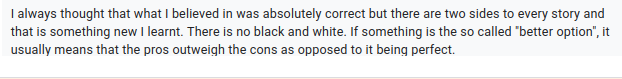 11/ It is even more satisfying when the kids Realize that things are rarely black-and-white And are able to articulate it so well