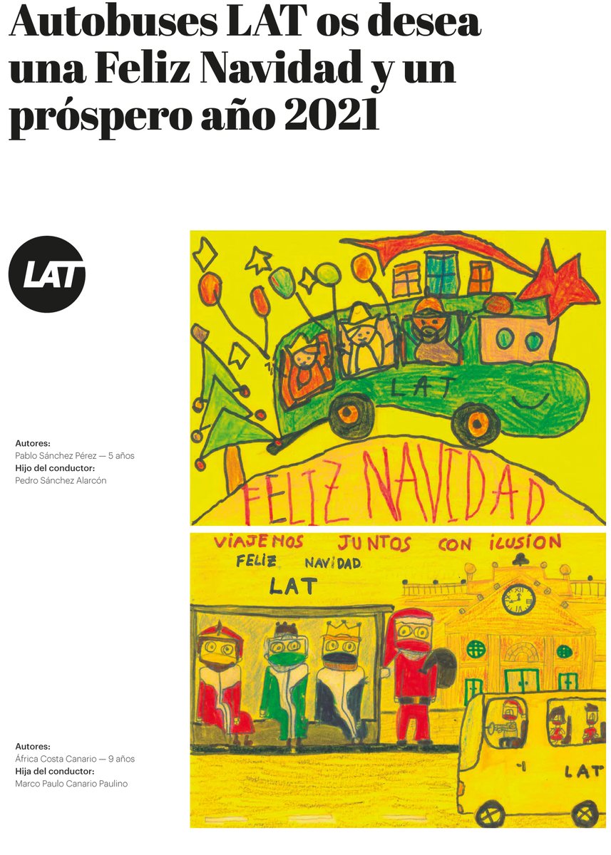 🎄🎄Desde #AutobusesLAT queremos desearos una Feliz #Navidad y un próspero año 2021🎄🎄