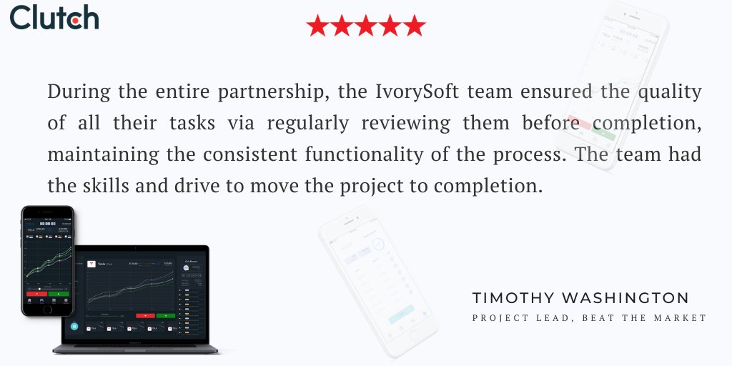 Our team got another five-star review on @clutch_co 🚀🤩

Read more reviews on our Clutch profile 🧐clutch.co/profile/ivorys…

#ivorytweetsoft #clutchreview #clientreview #ivorysoft_team #developmentagency