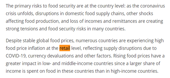 The tragedy of it all is not that global supply chains have been fragile amid COVID-19 but local supply chains have huge problems. This is from the World Bank.