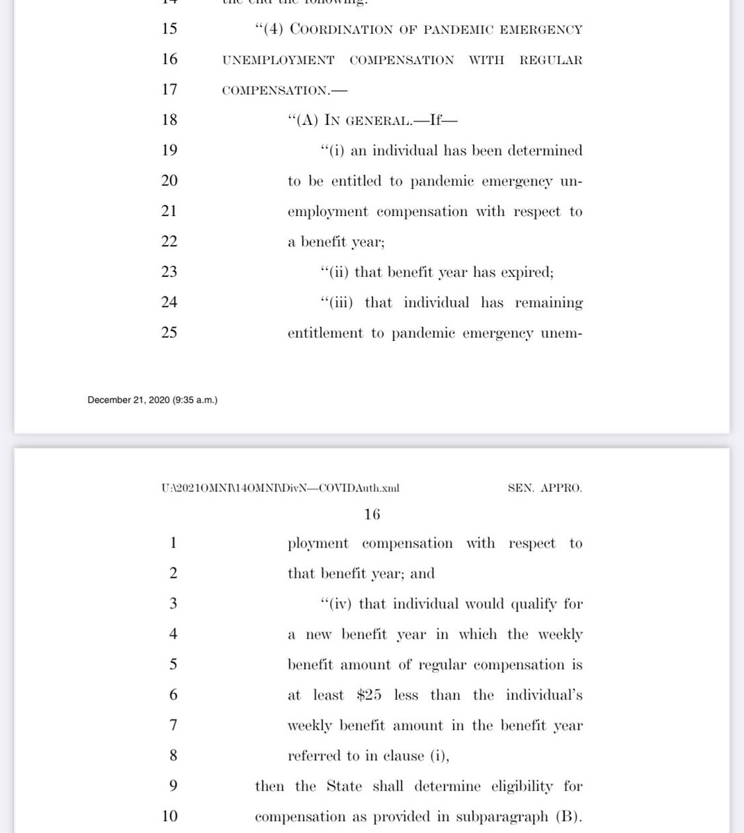 Small victory the  #CAUW stimulus protect  #unemployed workers from a reduction in their benefits if they are unemployed for more than 1 year and on  #PEUC  @ENPancotti