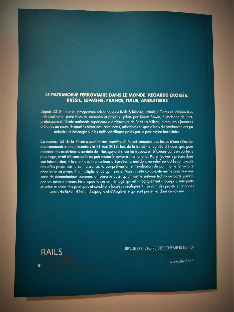 Railsethistoire's tweet photo. Les publications de @Railsethistoire
Le n°54 de la #RHCF est imprimé ! Il est consacré au #patrimoine #ferroviaire dans le monde.
Il arrive dans les boites aux lettres de nos adhérents et abonnés très vite. Il est aussi en vente sur https://t.co/C7PoDb2Pfx
Bonne lecture ! https://t.co/o9EjIg7dZK