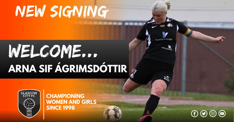 GlasgowCityFC's tweet photo. 🆕 | ✍️

🔶 Glasgow City are pleased to announce the loan signing of @SifArna