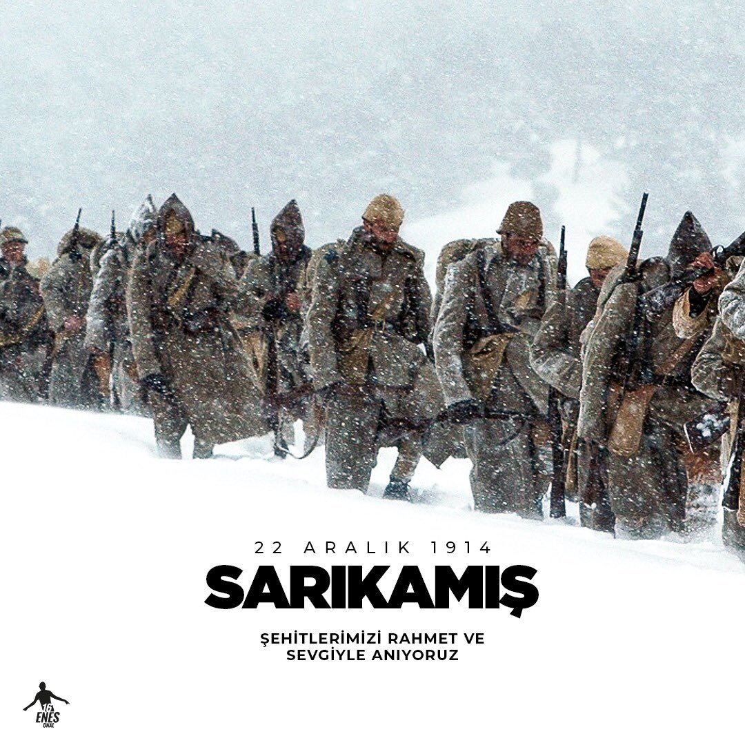 #sarıkamıs Şehitlerimizi rahmet ve minnetle anıyoruz...
#22Aralık1914 🇹🇷