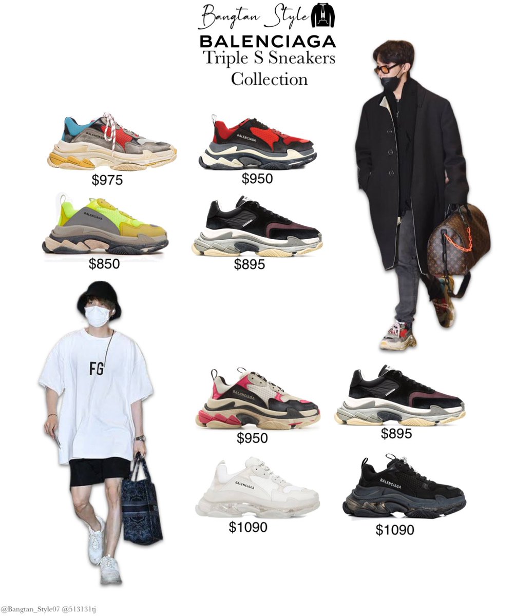 Bangtan Twitter: BALENCIAGA Triple S Sneakers Collection #JIN #JUNGKOOK #JHOPE #SUGA @BTS_twt https://t.co/YCp852UFt9" / Twitter