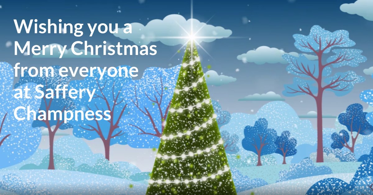 From everyone at Saffery Champness, we wish you a very Merry Christmas and a prosperous New Year: bit.ly/3h7DVwL.