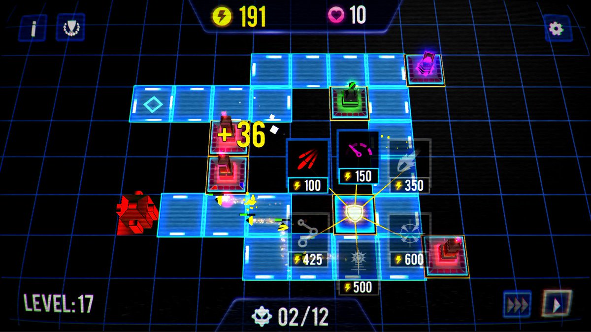 ZerounoGames's tweet photo. There is no time to lose!! UPGRADE the towers and defend the core in #Defentron 🗼💨👾
 
@Planetfall_S 
#towerdefense #indiegame #indiedev https://t.co/LdgsPLBAeW