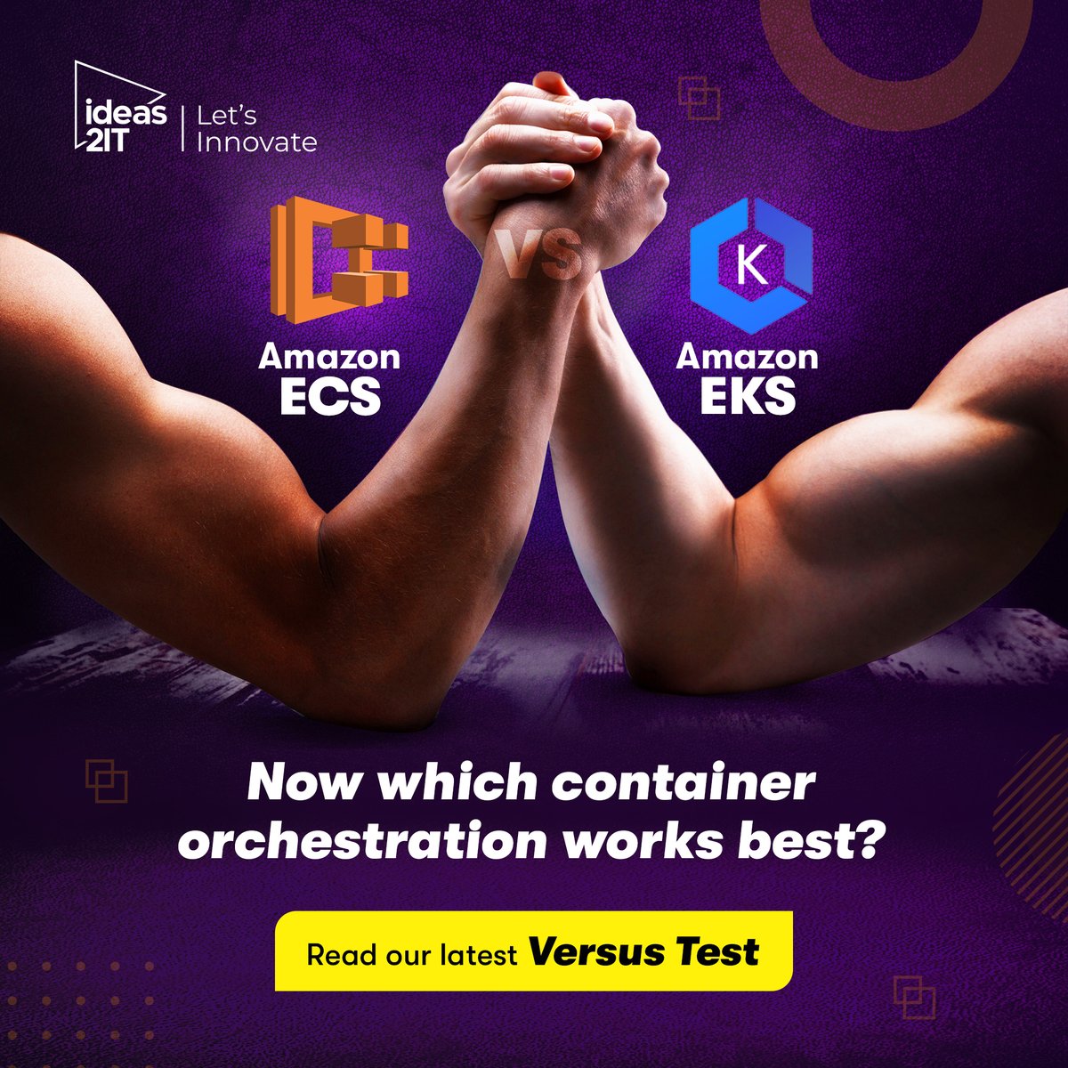 ideas2it's tweet photo. https://t.co/ct21lB6DlH | A few argue that Amazon ECS is simpler to use and provides better security. While others swear by Amazon EKS for its versatility. Read the findings from our latest Versus Test.

#AmazonECS #AmazonEKS #amazoncontainer #amazon #awscloud https://t.co/y9Ys3e1Qvp