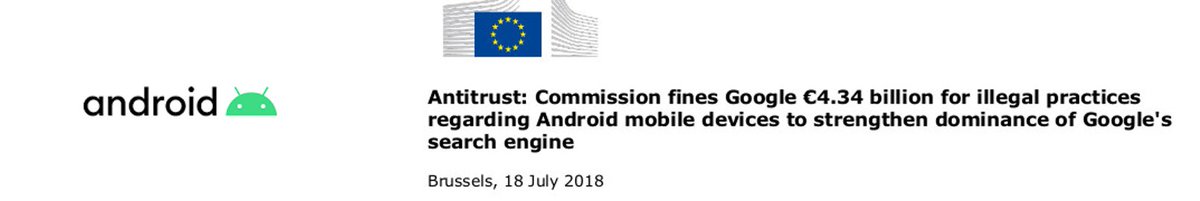 Google also buys Android (2005). This time “free” to consumers and handset manufacturers, giving data from all a user’s smartphone apps. (Also leveraged to protect their Search dominance  the goose that laid 2 golden eggs) 7/