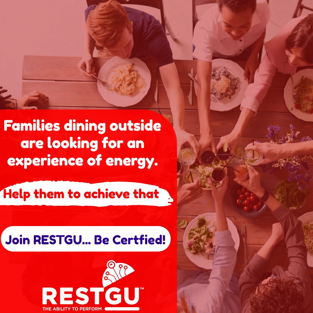 RestguCanada's tweet photo. Families dining outside are looking for an experience of energy. 
Help them to achieve that.

#RESTGU -Online Restaurant 
Training Join RESTGU...Be Certified!

#Restaurant #Chef #Chefs #Culinary #Restaurants #hospitality https://t.co/fJLeq867BB