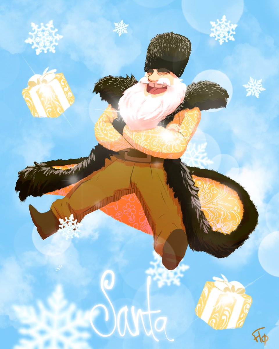 Flo__rib's tweet photo. For Christmas here’s a Golden Russian Santa 🎅🏻 Happy holidays everyone ! ✨⛄️🎁
#illustration #illustrator #illustrationartists #art #christmas #santa #russian #russiansanta #klaus #winter #cartoon #holidays #presents #gift #christmastime https://t.co/RIIjw5faSb