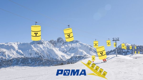 Les remontées mécaniques <a href="/POMA_ropeways/">POMA Ropeways</a> remontent les pentes de l’Isère, mais à #Bure vous voulez faire descendre les déchets nucléaires dans la poubelle nucléaire à #Cigéo ? #PomaDésengageToi