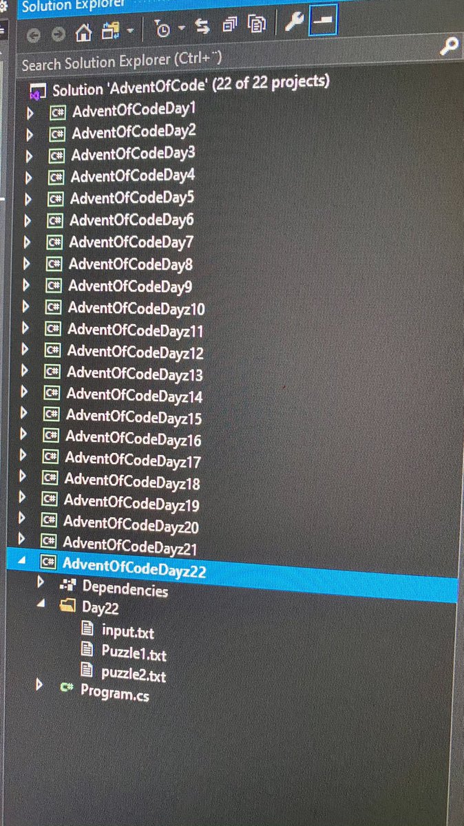 cjkodare's tweet image. Off work today. Catching up with my #AdventOfCode2020 #programming puzzle challenge! 👩🏻💻 #csharp #dotnetcore