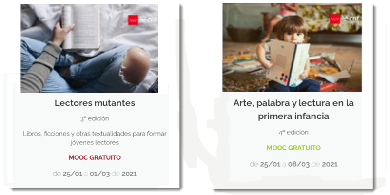 Nueva edición de #LecturaMOOC:
- Arte, palabra y lectura en la primera infancia (4ª ed.)
- Lectores Mutantes. Libros, ficciones y otras textualidades para formar jóvenes lectores (3ª ed.)

¿Te apuntas? 👉 bit.ly/3rrVVH1
Una iniciativa de <a href="/labEmilia/">Laboratorio Emília</a> y <a href="/CRIFAcacias/">CRIF Las Acacias</a>